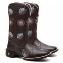 Bota Texana Feminina "Mandala Azul" - Esporatto