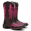 Bota Texana Feminina "Floral Rosa" - Esporatto
